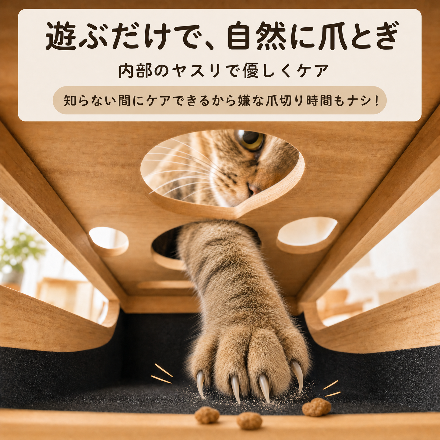 知らない間に爪研ぎボード
