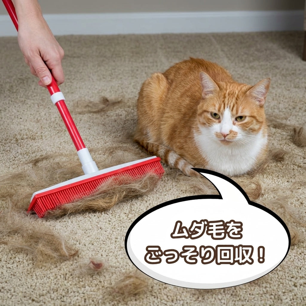 ごっそり毛取りほうき
