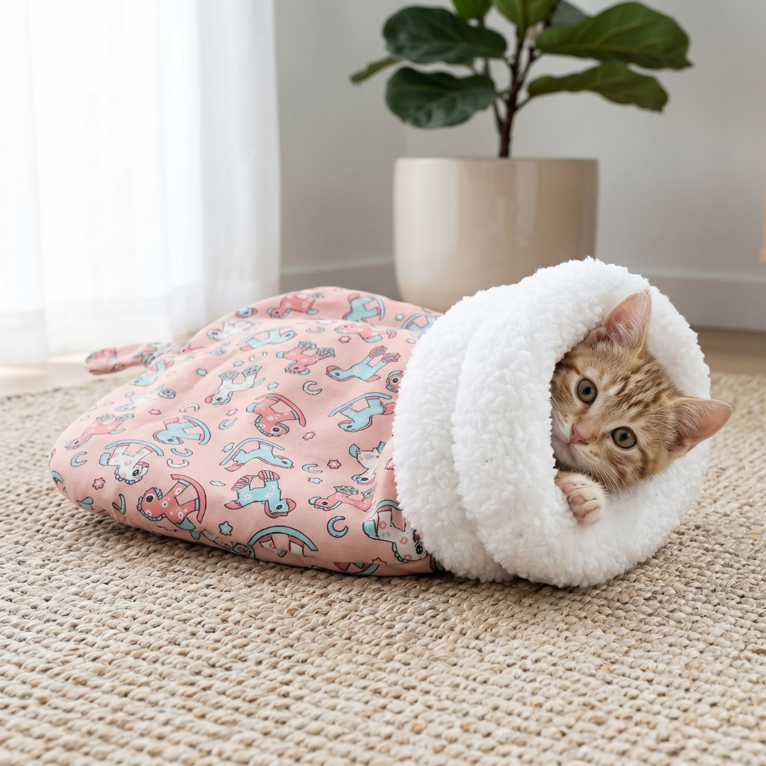 猫が落ち着くトンネルベッド