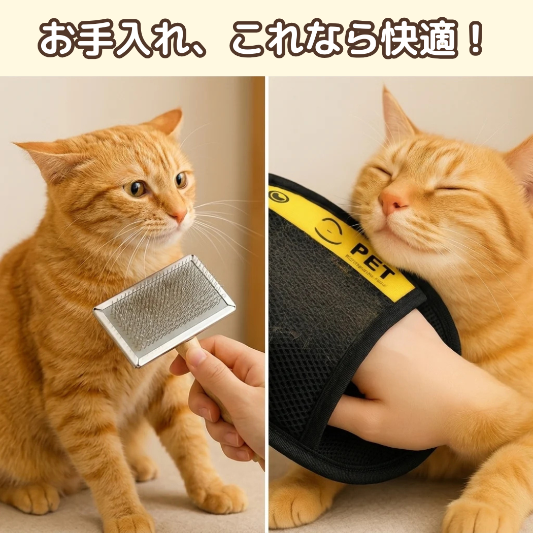 らくらく抜け毛グローブ